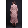 thumbnail image 3 of Bimba Coton Rose Rouge Baies & Oiseau Bulbe Femmes Poche Asymétrique Robe Droite Été Fête Mi-Longue-Xxx-Grand, 3 of 4