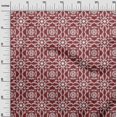 thumbnail image 3 of oneOone Viscose Chiffon Maroon Fabric Asian Block Floral Sewing Craft Projects Fabric Prints By Yard 42 Inch Wide, 3 of 4