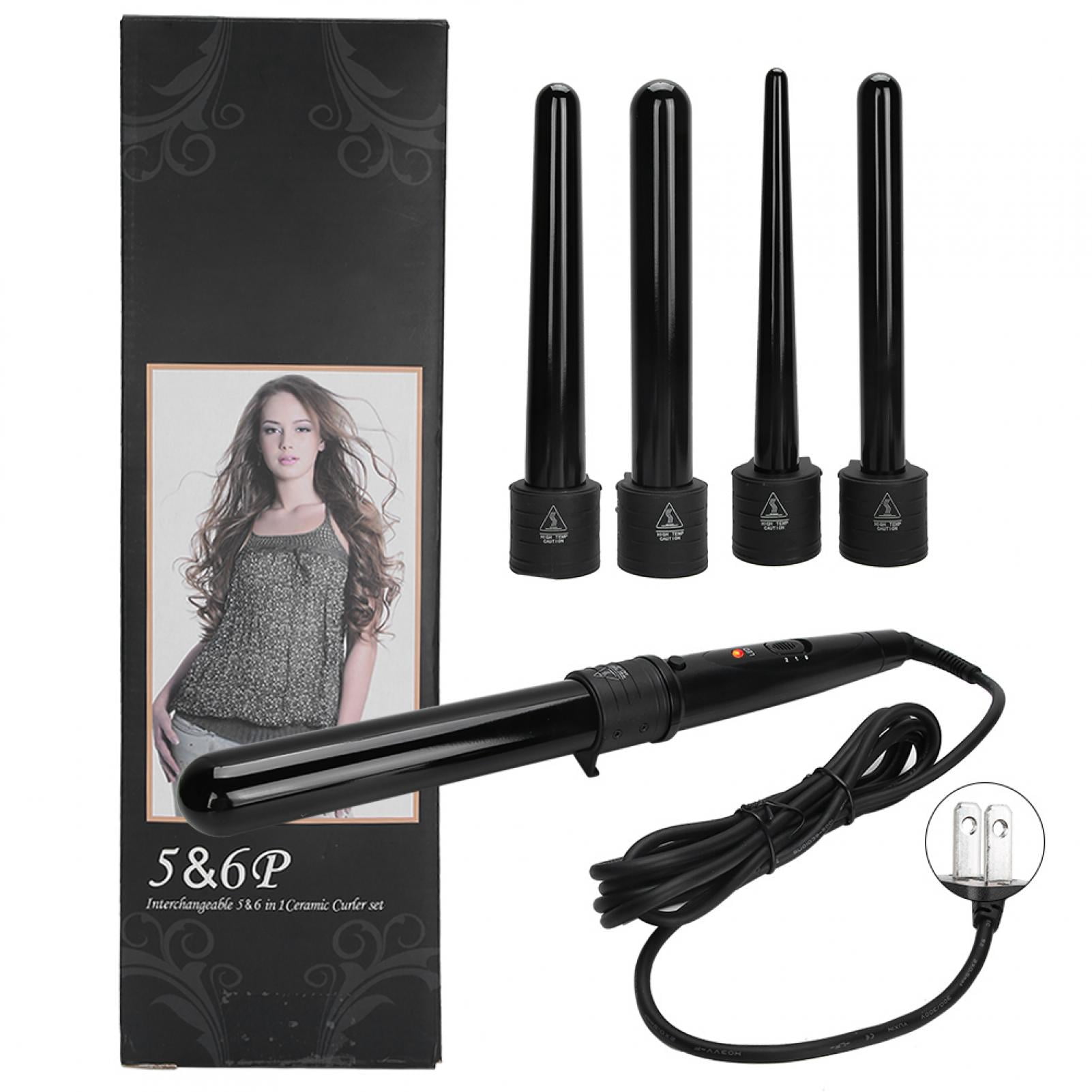 Curling Iron,5‑In‑1 Curling Iron LED Adjustable Temperature Curling Iron Curling Iron Wand Set Custom Engineered