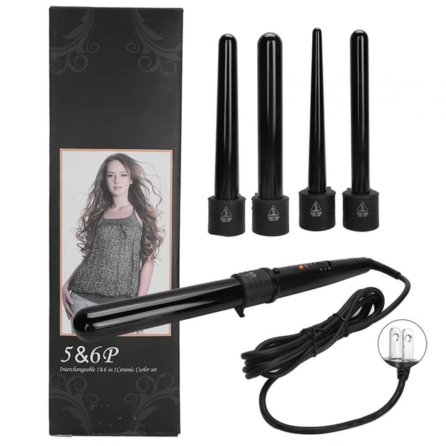 Curling Iron,5‑In‑1 Curling Iron LED Adjustable Temperature Curling Iron Curling Iron Wand Set Custom Engineered