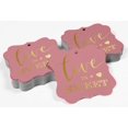 thumbnail image 4 of Inkdotpot Pack Of 50 Love Is Sweet Wedding Paper Tags DIY Craft Bracket Shape Real Gold Foil Hang Tags, 4 of 6