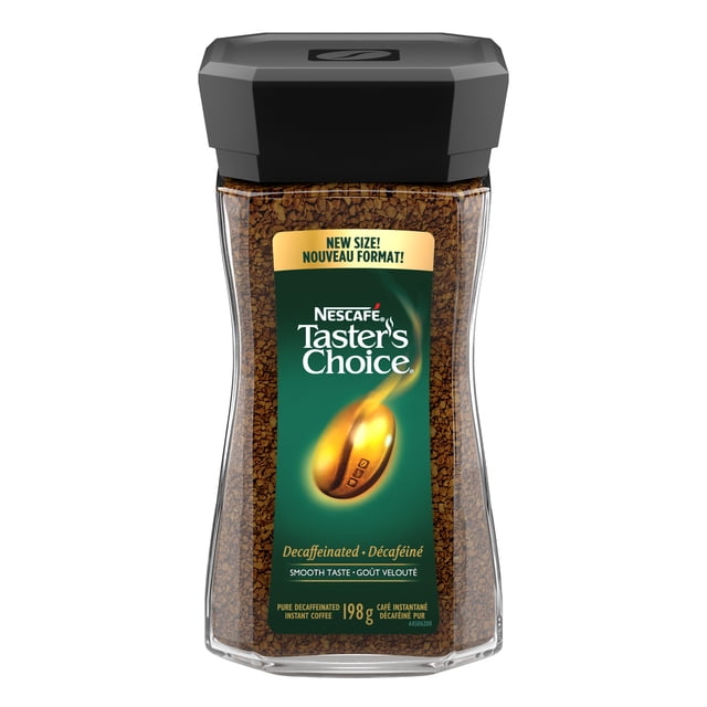 NESCAFE TASTER's CHOICE Decaffeinated Instant Coffee, Smooth Taste & Rich Aroma