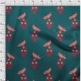 thumbnail image 3 of oneOone Georgette Viscose Fabric Leaves|Bird & Floral Block Decor Fabric Printed BTY 42 Inch Wide, 3 of 4