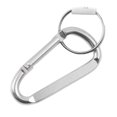 thumbnail image 1 of Lot de 6 Porte-Clés Mousqueton à Ressort Multicolore en Aluminium Argent Moyen, 1 of 2