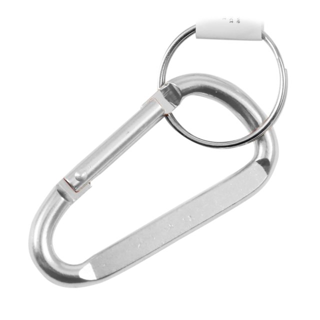 Lot de 6 Porte-Clés Mousqueton à Ressort Multicolore en Aluminium Argent Moyen