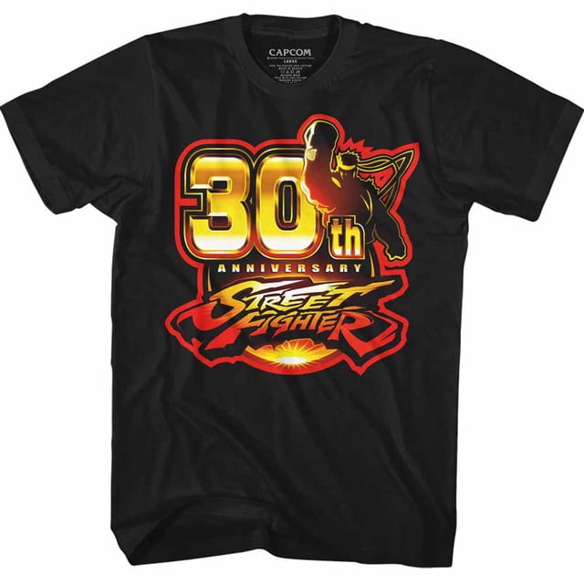 Street Fighter Video Martial Arts Arcade Game 30th Color Logo Adult T-Shirt Tee