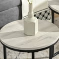 thumbnail image 4 of HOMCOM Ensemble de 3 Tables Gigognes, Table Basse Ronde, Tables d'Appoint Empilables, 4 of 9