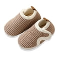 thumbnail image 1 of FhsagQ Slippers Girls Slippers Size 2 Yellow Fashion Cute Autumn and Winter Boys and Girls Slippers Flat Bottom Lightweight Soft and Comfortable Warm Solid Color Cartoon Animal Shape Coffee 31, 1 of 5
