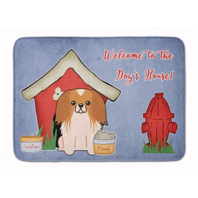 Carolines Treasures BB2857RUG Tapis de Mousse à Mémoire de Forme Pekkingnese Rouge et Blanc Lavable en Machine