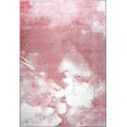 thumbnail image 2 of LaDole Rugs Tapis Rose Blanc Rouge Abstrait Rustique Moderne Motif Marbre pour Salon Chambre Couloir Coureur Tapis, 2 of 7