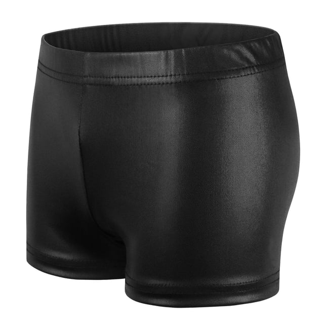 Timegard Girls Clothes Slim Fitting Gymnastics Shorts Sparkly Dance Tumbling Athletic Short Solid Color
