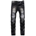 thumbnail image 1 of Birdeem Mens Denim Pants Slim Elastic Slim Button Zipper Fashion Casual Pants, 1 of 9