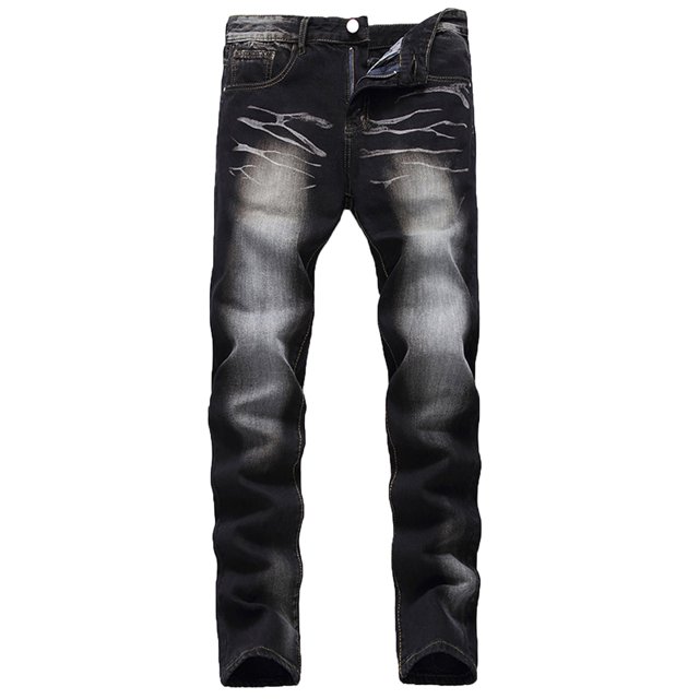 Birdeem Mens Denim Pants Slim Elastic Slim Button Zipper Fashion Casual Pants