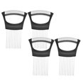 thumbnail image 1 of 2PC Potato Fry Cutter Onion Holder For Slicing Stainless Steel Onion Cutter Lemon Slicer Vegetable Cutter Kitchen Chopper Slicing Assistant Tool For Onion Potato And Tomato Lemon (2 PCS), 1 of 9
