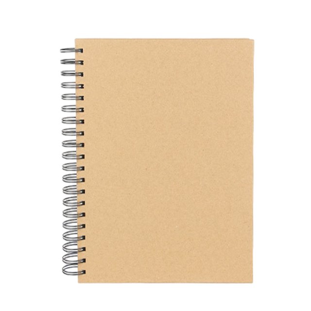 1 pc Spiral Sketch Book Drawing Pad Kraft Cover Blank White Paper For Painting Drawing