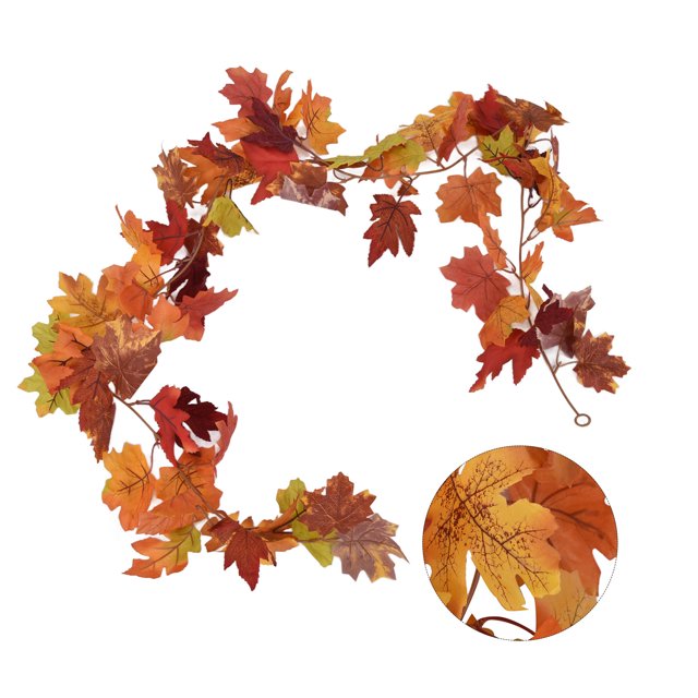 Artificial Maple Leaf, Household Autumn Maple Leaf Garland for Double Maple Leaf Rattan Type A,Two Leaf Maple Leaf 7 Leaf ,Double Maple Leaf Rattan Type C