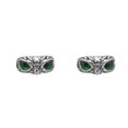 thumbnail image 4 of Maytalsory Retro Owl Eye Ring Electroplated With Luster Eye Owl Ring Alloy Exquisite Craft Adjustable Size Official Green 2Set, 4 of 6