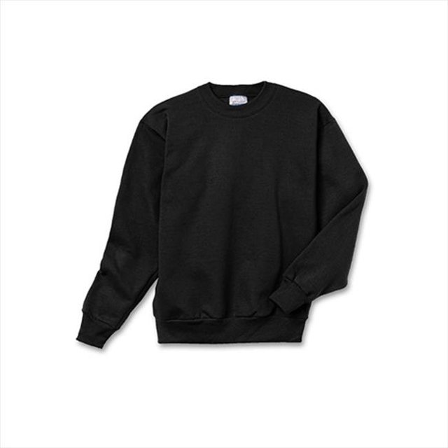 Hanes ComfortBlend EcoSmart Boy`s Crewneck Sweatshirt, XL, Black