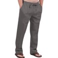 thumbnail image 1 of Innerwin Pants Elastic Waist Men Trousers Beach Drawstring Lightweight Long Pant Dark Gray 2XL, 1 of 2