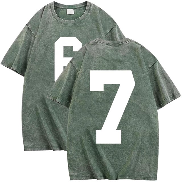 Pisexur 67 Chandail Col Rond Drôle Six Sept 6 7 Mème Gén Alpha Argot T-Shirt Vert Armée,G