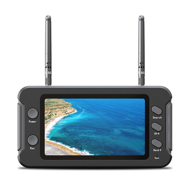 5.8G FPV Monitor with DVR 40CH 4.3 Inch LCD Display 16:9 NTSC/PAL Auto Search Video Recording RC FPV Multicopter,1 x Display screen 1 x Instructions in Chinese and English 2 x Antenna