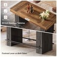 thumbnail image 4 of Fnova 63 Inch Industrial Bar Height Table with Dual Footrests, Counter Height Bar Table for Home Bar Cafe Restaurant, 4 of 15