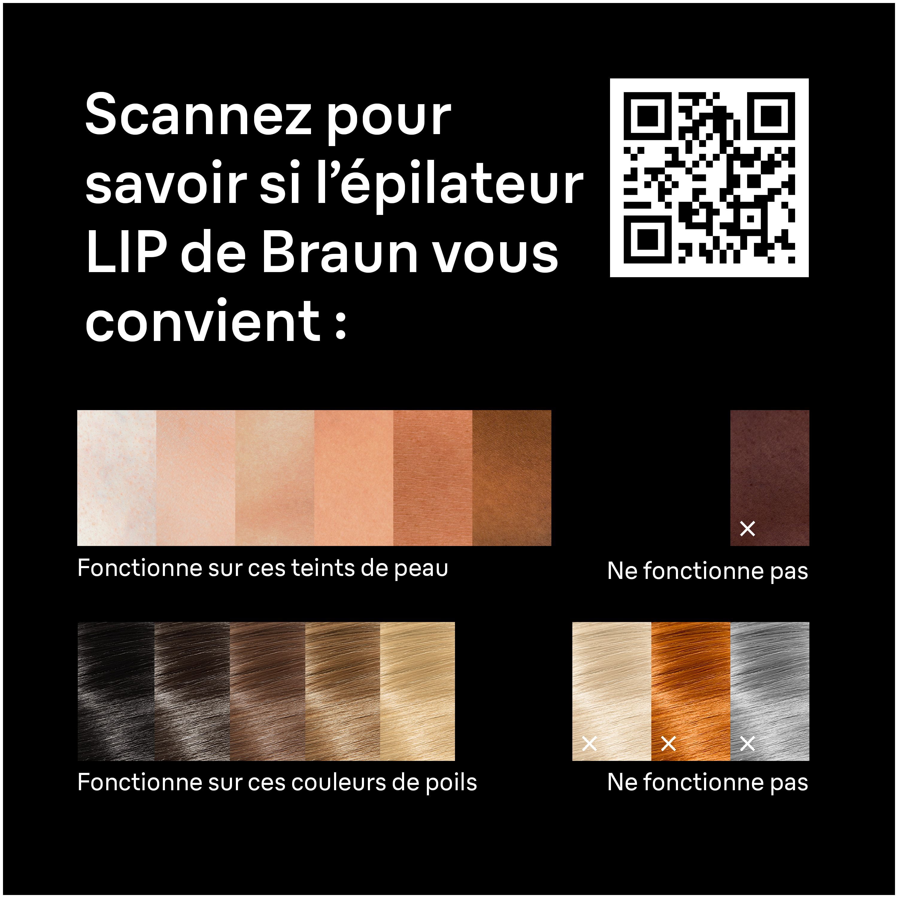 Système d’épilation à domicile Braun Peau i-expert, technologie LIP intelligente, PL7243, pour femmes et hommes, avec application, avec étui haut de gamme, 3 têtes, rasoir Venus