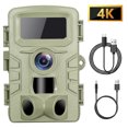 thumbnail image 2 of yeacher 4K Infrared Hunting Camera PR701 - 48MP Night Vision, Motion Detection, Waterproof Outdoor Wildlife Tracker (Green), 2 of 7