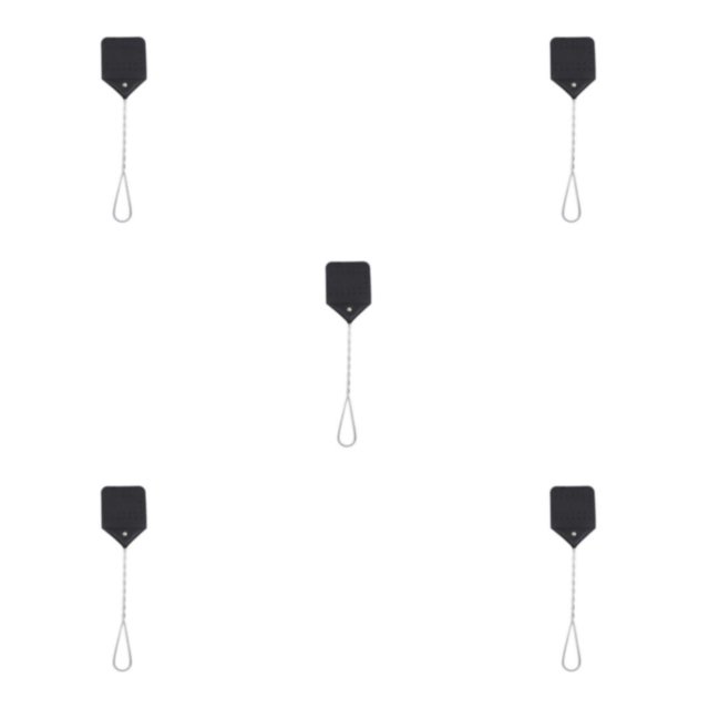 Transemion 1/2/3/5 Tapette à Mouches Efficace et Portable pour Activités Extérieures Fil de Fer Robuste et Durable Noir 5 Pcs