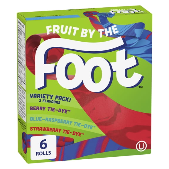 Fruit by the Foot Fruit Flavoured Snacks, Variety Pack, Gluten Free, Kids Snacks, 6 rolls