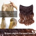 thumbnail image 2 of 20” Invisible Wire Hair Extensions Miracle Secret Fish Line Hairpieces Silky Straight Synthetic hair, 2 of 4