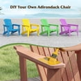 thumbnail image 4 of Gymax Solid Wood Garden Chair w/ High Backrest Wide Armrests & Contoured Seat, 4 of 6