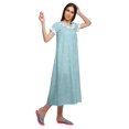 thumbnail image 3 of Moomaya Chemise de Nuit en Coton Imprimée pour Femmes à Manches Courtes, 3 of 5