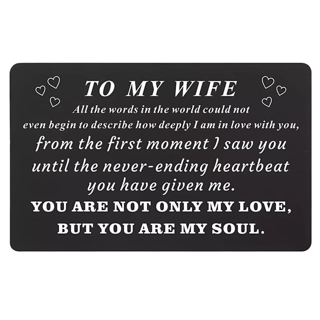 Engraved Metal Greeting Card Postcard Business Card Wallet Clip Card