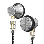 Dynamic Wired Earphone Noise Cancelling HIFI Bass Earbuds (Silver without mic)