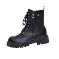 thumbnail image 1 of Women's High-Heeled Lace-Up Zip Ankle Boots, Plus Size Fall/Winter Style, Comfortable Heightened Ankle Boots., 1 of 9