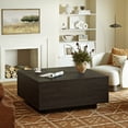 thumbnail image 2 of GUNAITO Table Basse à Plateau Relevable avec Rangement, Table Basse Carrée et Table Centrale Style Ferme Moderne pour Salon, Espresso Noir, 2 of 8