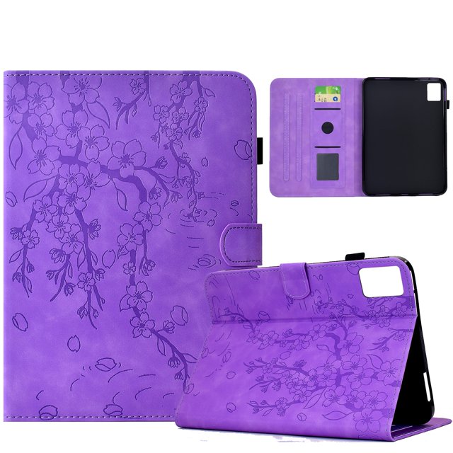FOXDOCK Tablet Case for Lenovo Tab M9 with Card Slots, Auto Sleep/Wake, Stand Function, Full Protection Floral Folio Cover