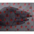 thumbnail image 4 of oneOone Viscose Chiffon Gray Fabric Red Insect Craft Projects Decor Fabric Printed By The Yard 42 Inch Wide, 4 of 4