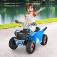 thumbnail image 2 of Costway Kids Ride on ATV 4 Wheeler Quad Toy Car 6V Battery Powered Motorized Toy Blue, 2 of 9