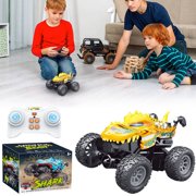 WHEANG Remote Control Car 360° Remote Control Truck For Boy 2.4 Rc Car With Bodylight And Rechargeable Batteries Metal Truck Toys