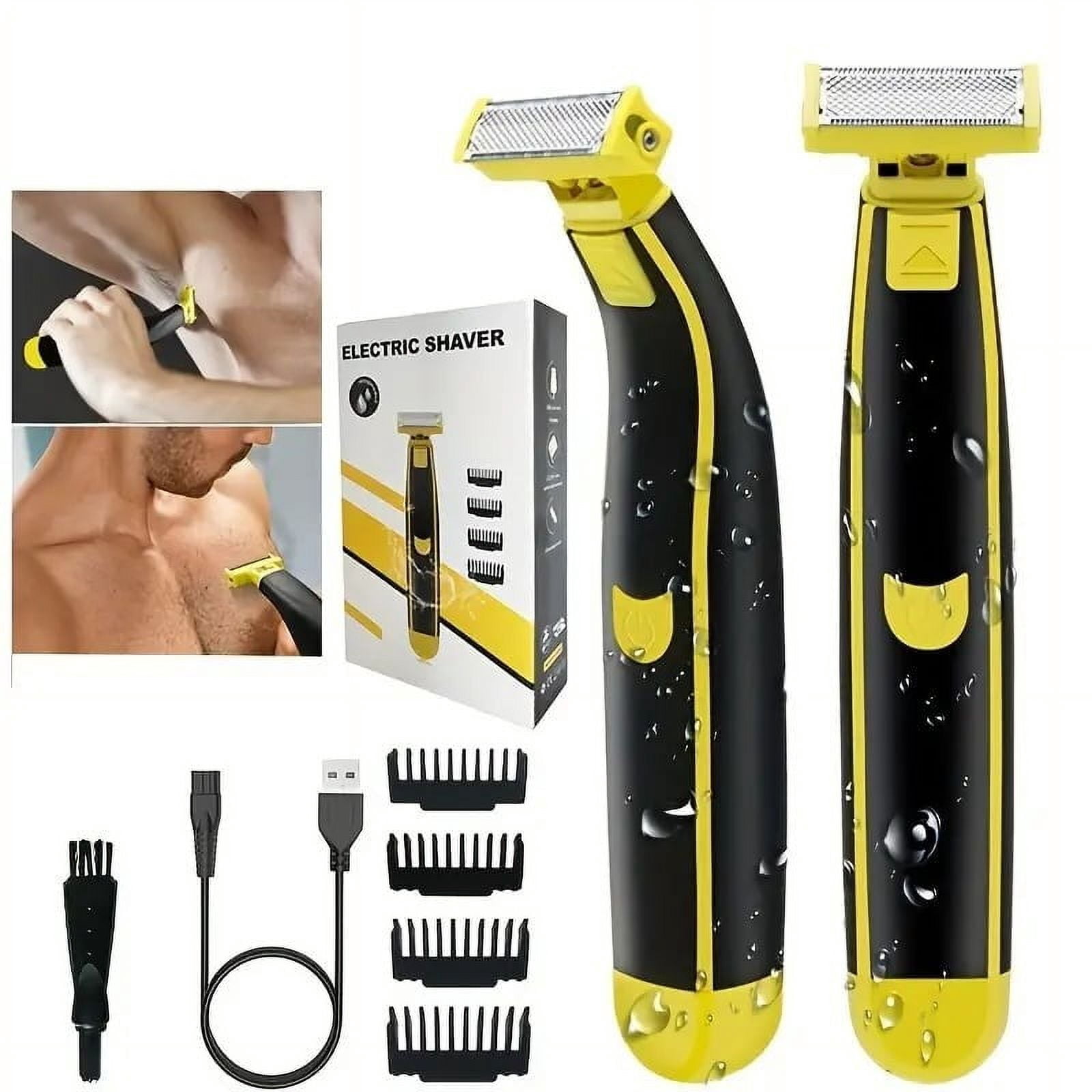 FcBaudy Razors for Men Wet And Dry Electric Shaver Whole Body Water Washed Beard Trimming Shaver Shave Shave