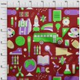 thumbnail image 3 of oneOone Polyester Spandex Maroon Fabric Kids Sewing Material Print Fabric By The Yard 56 Inch Wide, 3 of 4