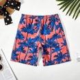 thumbnail image 4 of Boys Swim Trunks For Kids 5 in Inseam Quick-Dry Beach Shorts with Drawstring Waist, Printed Surfing Board Shorts for Pool and Vacation, 4 of 6