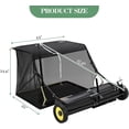 thumbnail image 1 of QinaQin 44 Inch Tow Behind Lawn Sweeper, Heavy Duty, Black, 1 of 7