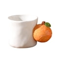 thumbnail image 1 of Glass&Bottle Handmade Ceramic Cup with Irregular Shape and Fruit-Handle for Home Use—Ideal for Tea Microwave Safe Dishwasher Friendly Unique Kitchen, 1 of 7