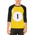 thumbnail image 1 of Costume de Billard d'Halloween pour Piscine, T-Shirt Raglan pour Hommes, 1 of 2
