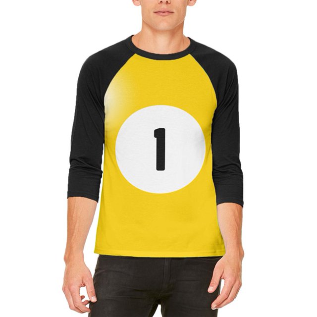 Costume de Billard d'Halloween pour Piscine, T-Shirt Raglan pour Hommes
