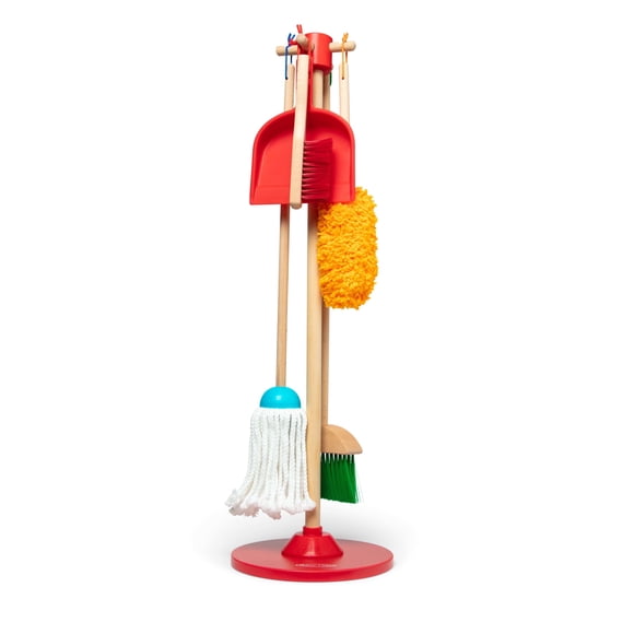 Melissa & Doug - Kit De Nettoyage 6 Pièces - Apprendre À Faire Le Ménage - Jeu Imitation - Jouet En Bois - Jouet D'Activité, Développement Et Apprentissage - Cadeau Enfant 3 Ans Et + - Matériaux FSC