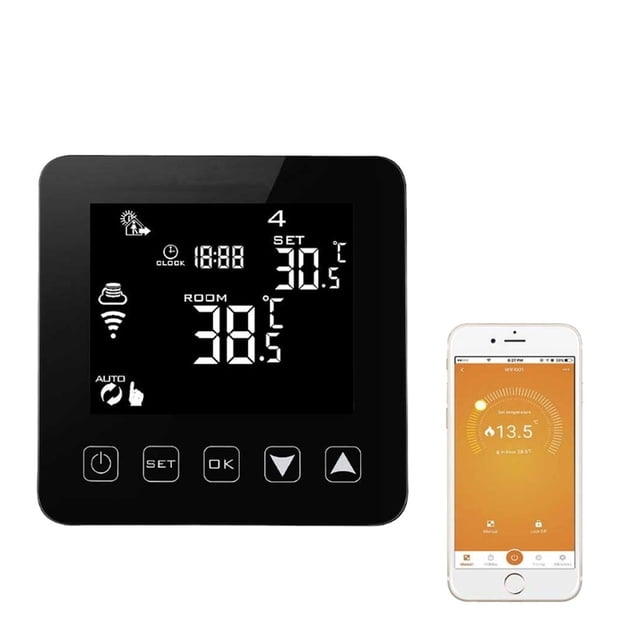 Thermostat Wifi Smart Home Tuya Thermostat Smart Air Conditioner Controller Wifi Heating Thermostat Digital ,Easy to Install